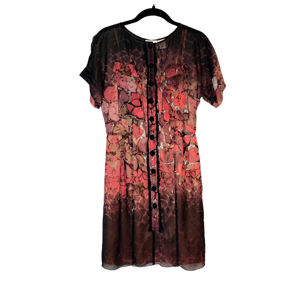 Anthropologie Beguile by Byron Lars Dress Sz 2 Lined Sheer Ombre Romantic Event - Picture 7 of 15